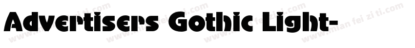 Advertisers Gothic Light字体转换